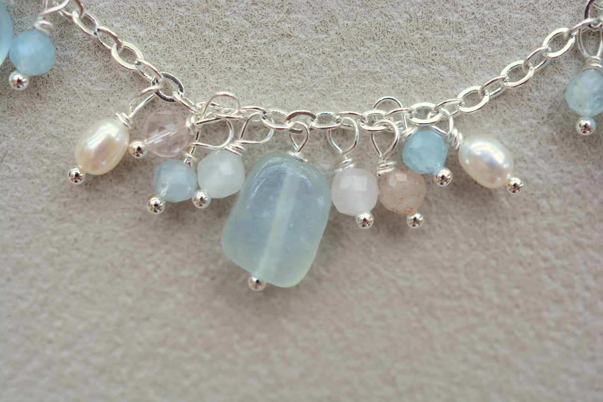 Aquamarine Bracelets Natural Crystal Jewelry