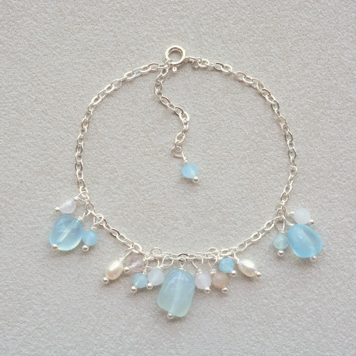Aquamarine Bracelets Natural Crystal Jewelry
