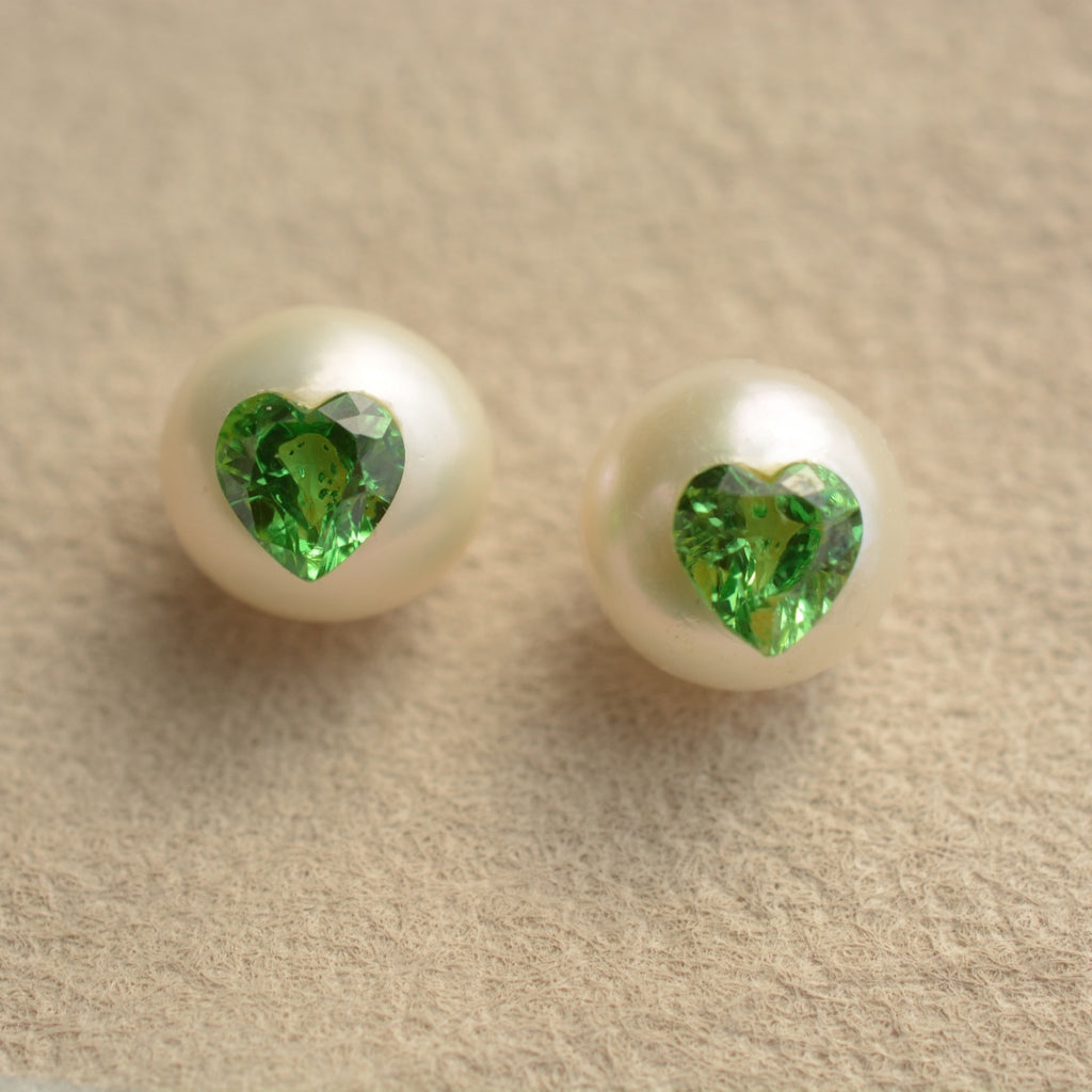 Heart Pearl Earrings