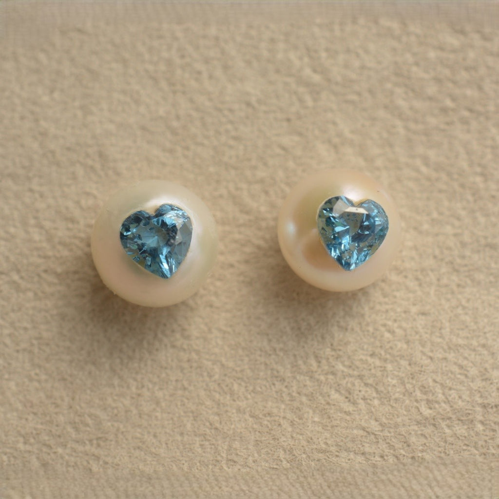 Heart Pearl Earrings