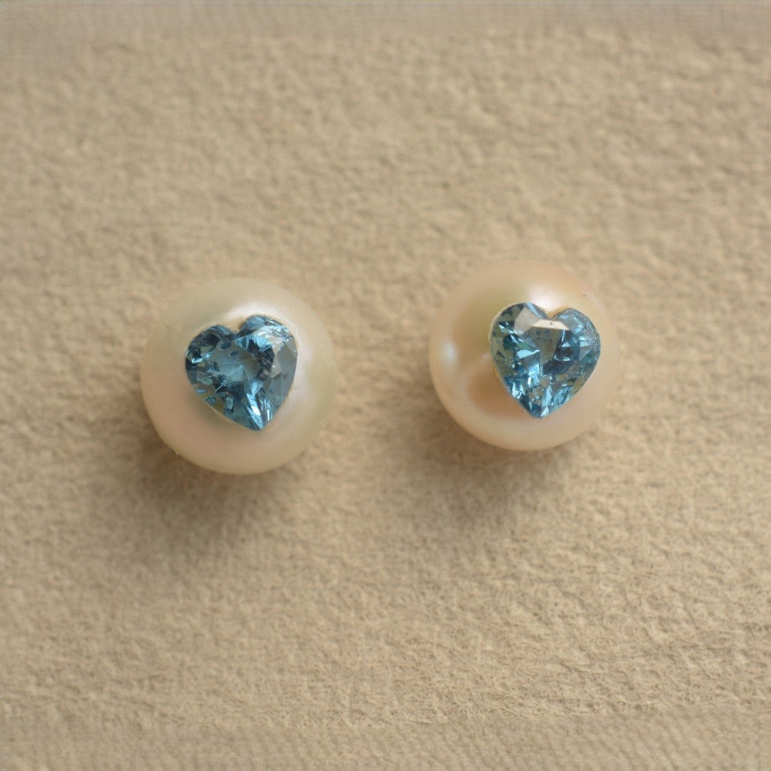 Heart Pearl Earrings