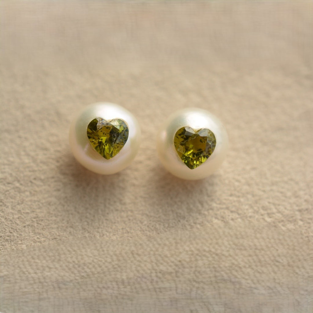 Heart Pearl Earrings