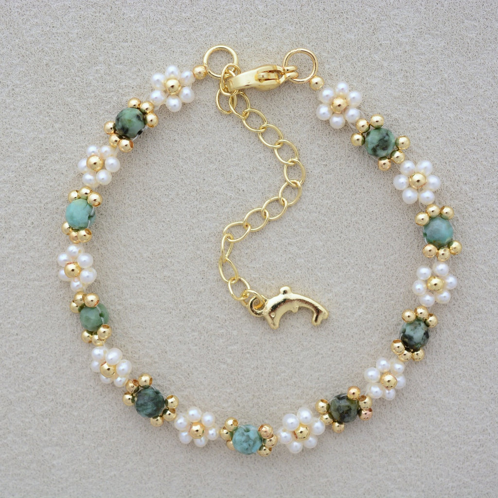 Daisy Bracelets Handmade Natural Crystal Jewelry Gemstone Charm