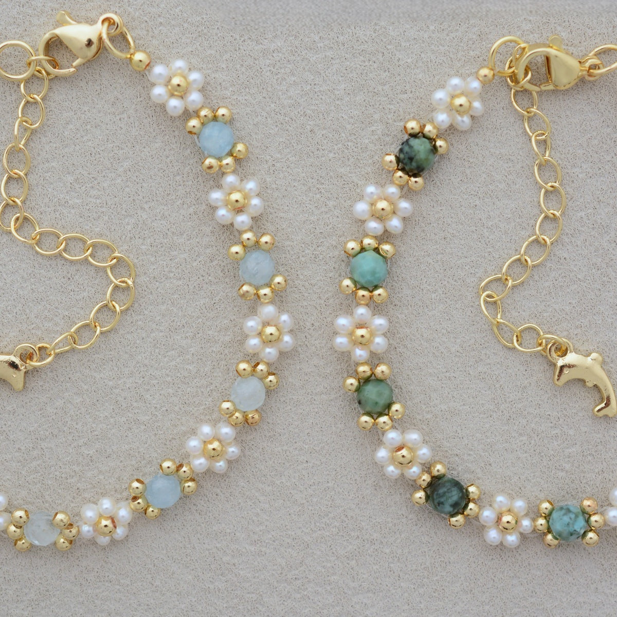 Daisy Bracelets Handmade Natural Crystal Jewelry Gemstone Charm
