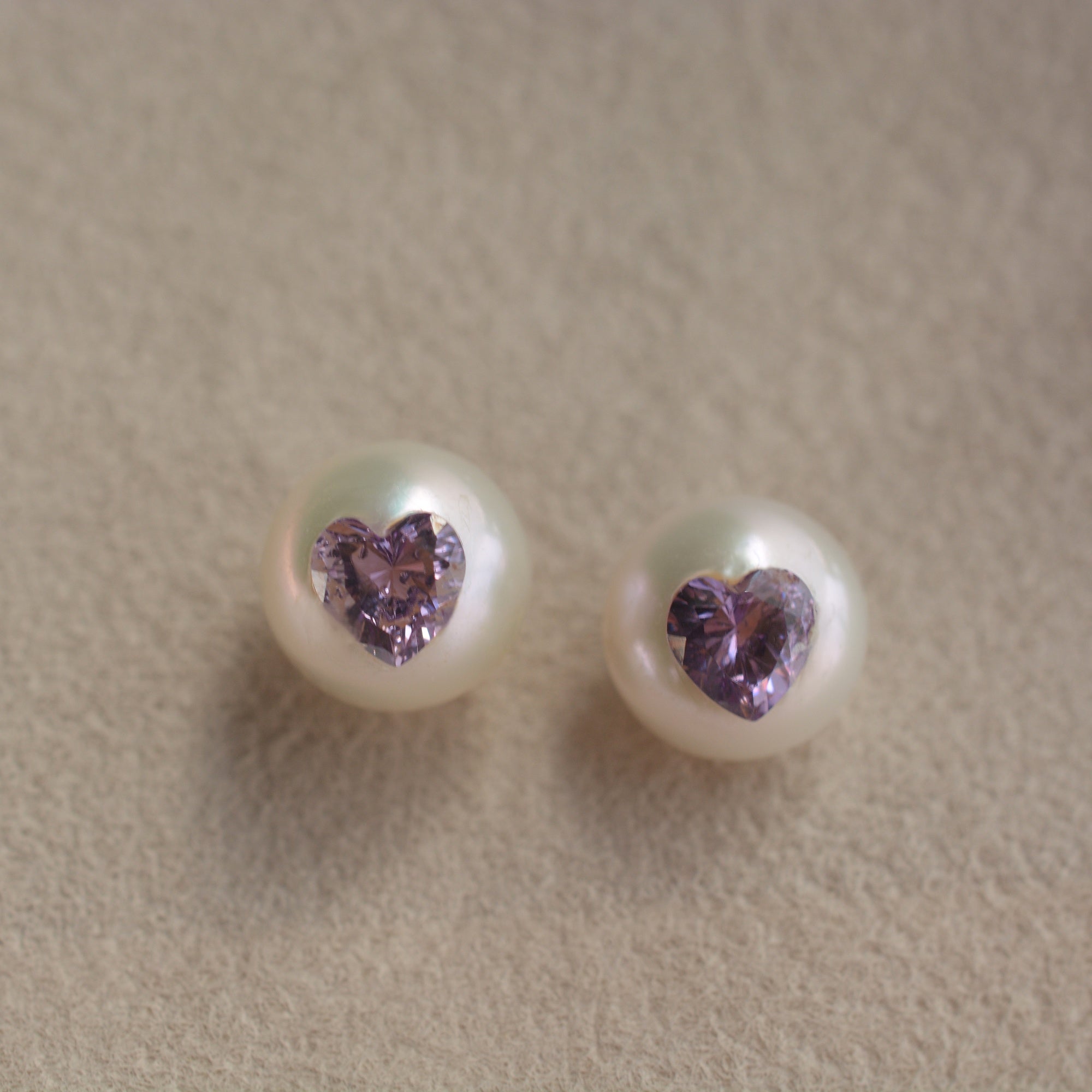 Heart Pearl Earrings