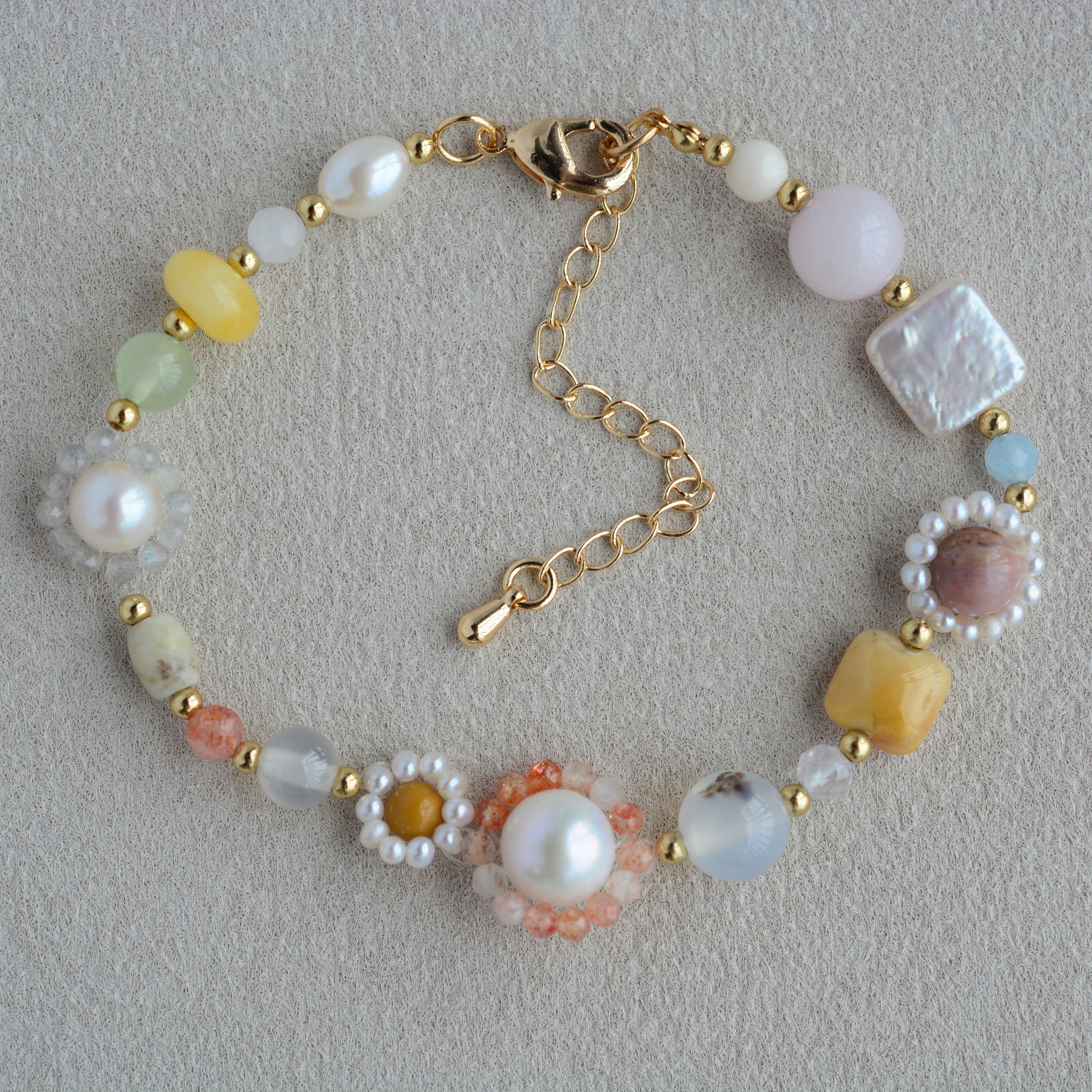 Dainty Flower Bracelet Gemstone Jewelry