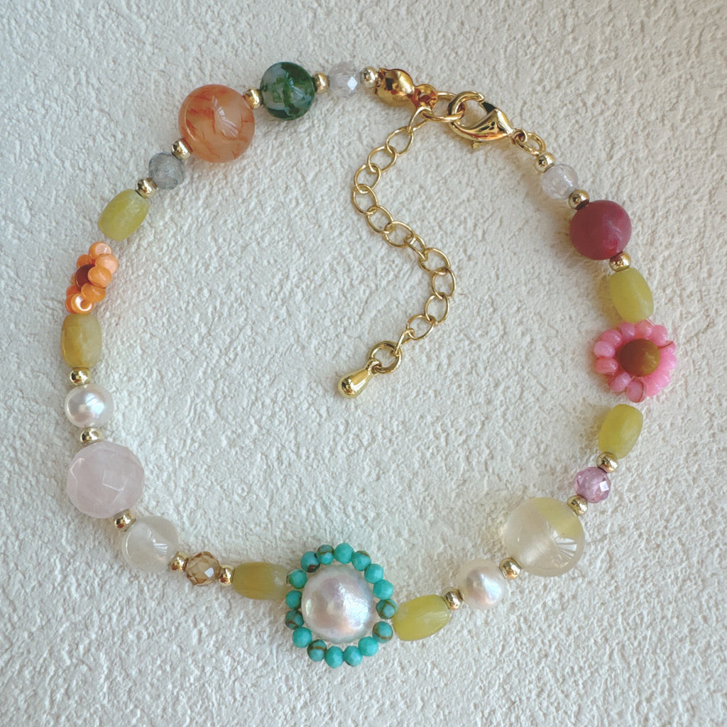 Dainty Flower Bracelet Gemstone Jewelry