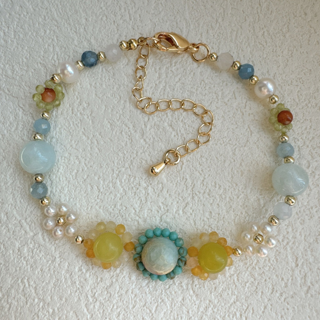 Dainty Flower Bracelet Gemstone Jewelry