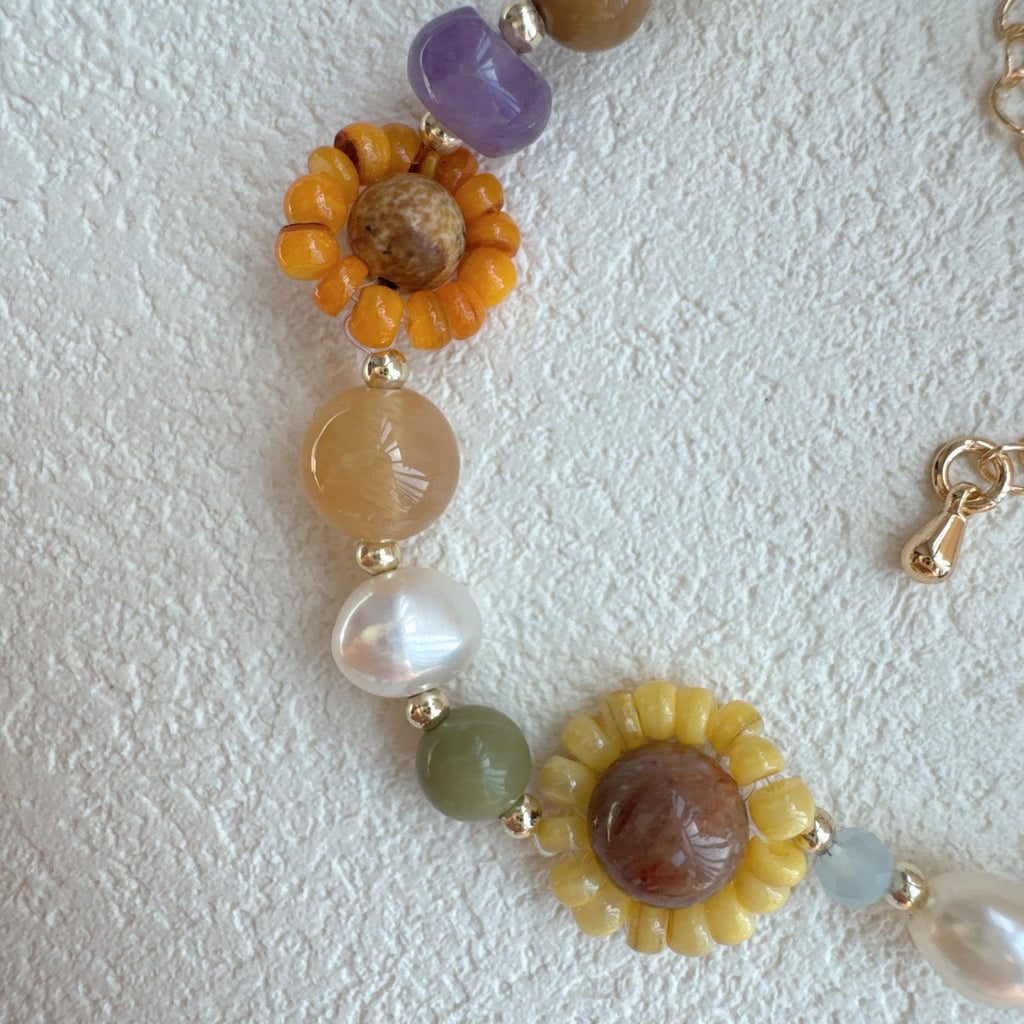 Dainty Flower Bracelet Gemstone Jewelry
