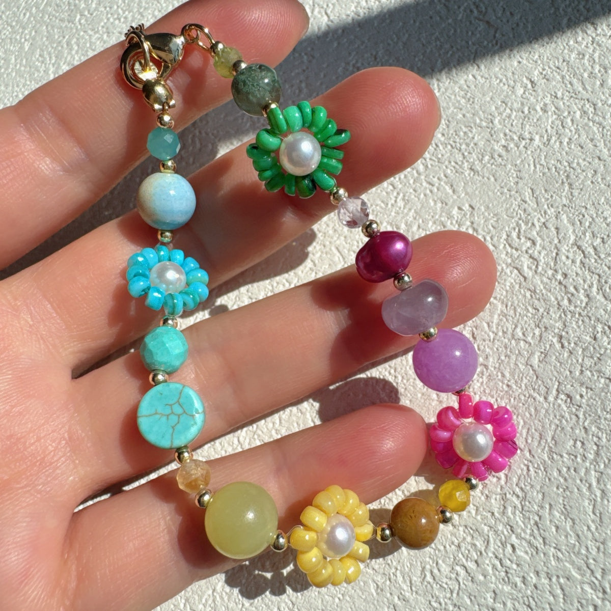 Dainty Flower Bracelet Gemstone Jewelry