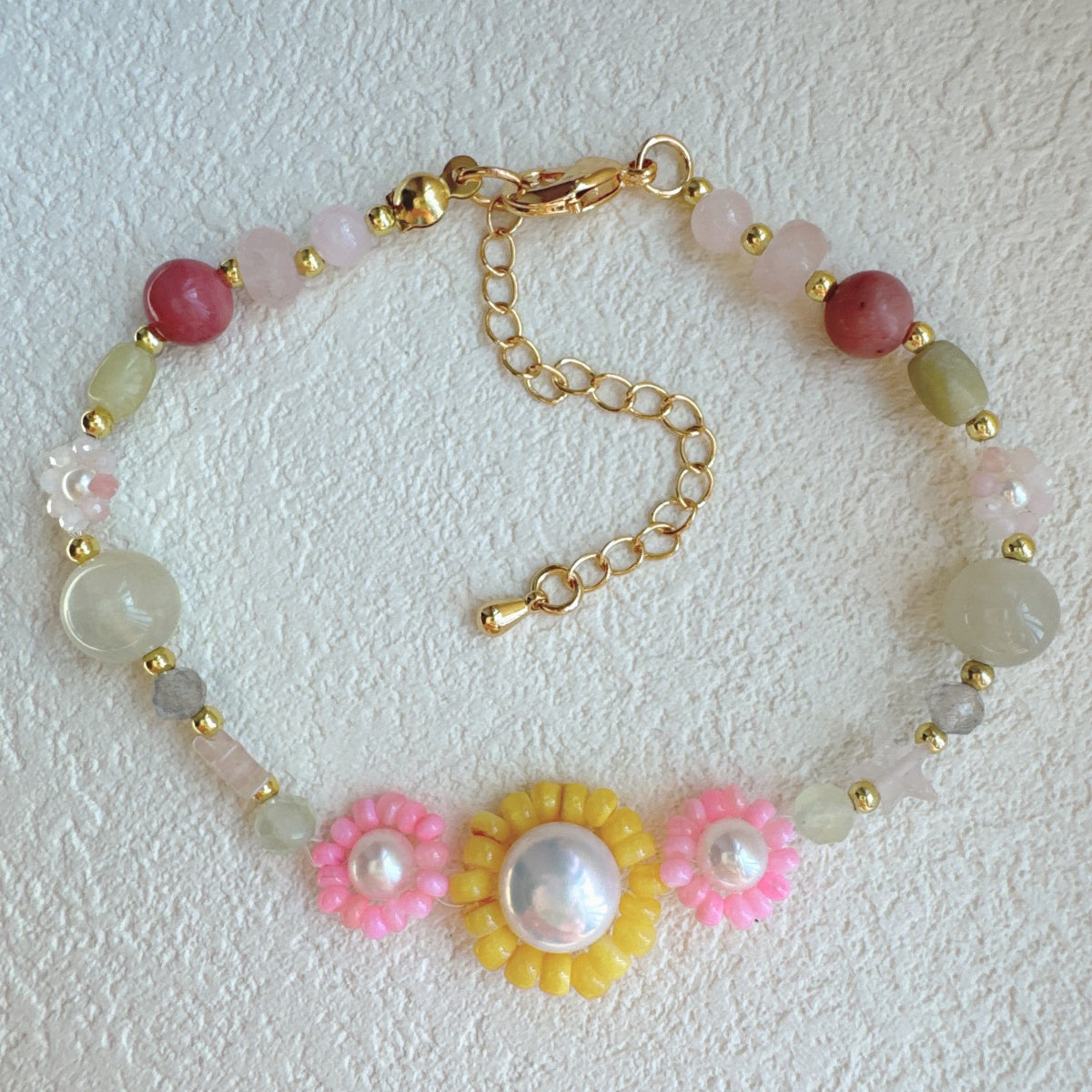 Dainty Flower Bracelet Gemstone Jewelry