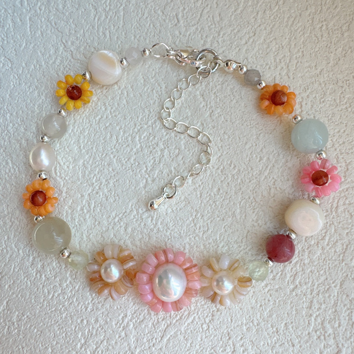 Dainty Flower Bracelet Gemstone Jewelry