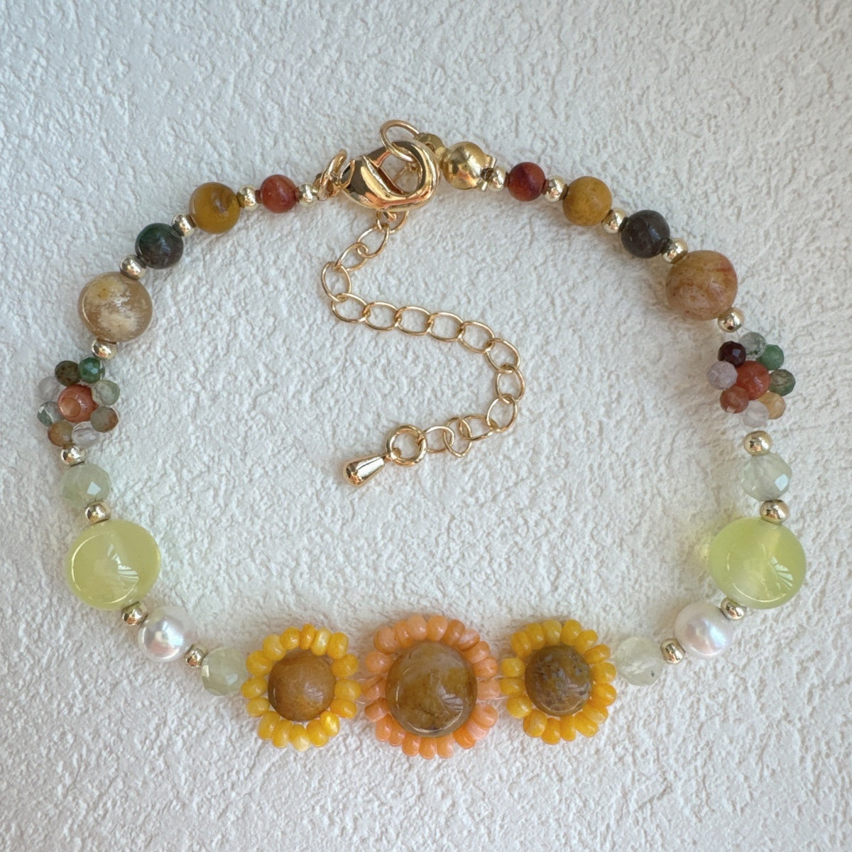 Dainty Flower Bracelet Gemstone Jewelry