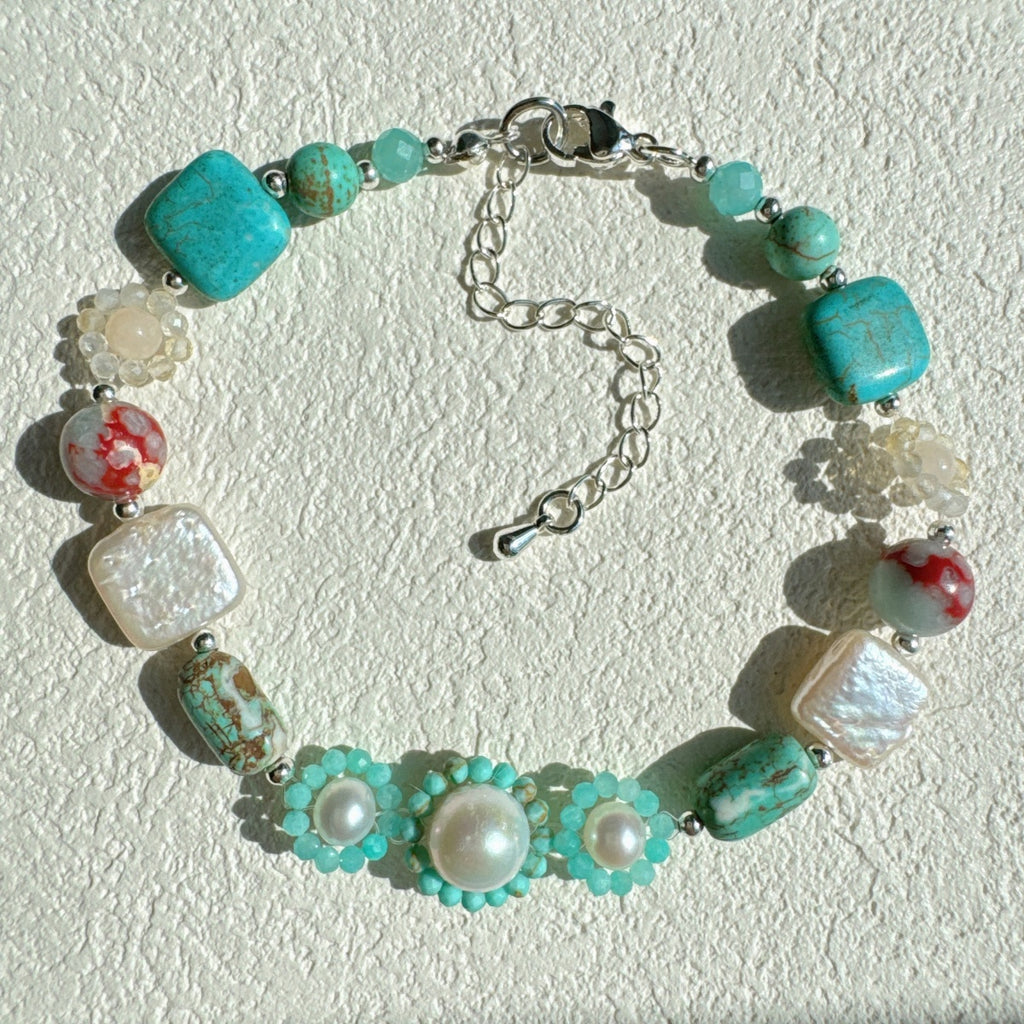 Dainty Flower Bracelet Gemstone Jewelry