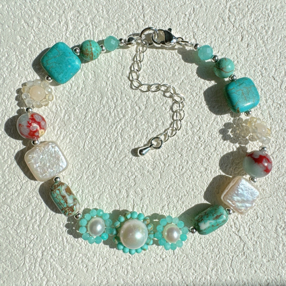 Dainty Flower Bracelet Gemstone Jewelry