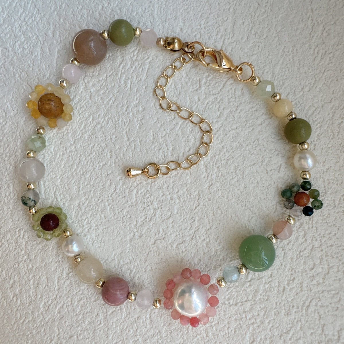 Dainty Flower Bracelet Gemstone Jewelry