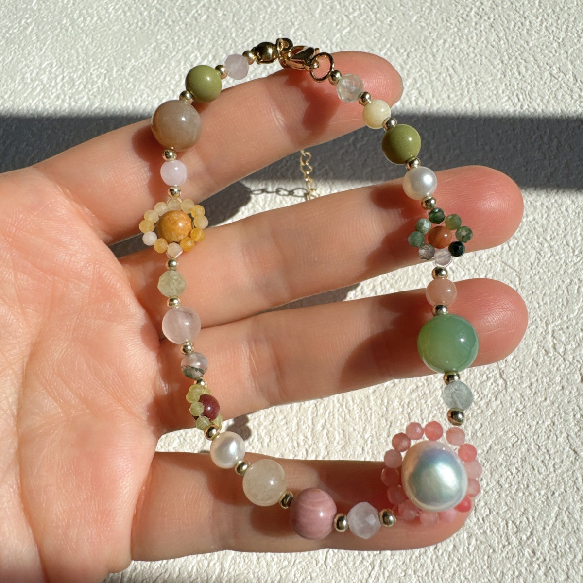 Dainty Flower Bracelet Gemstone Jewelry