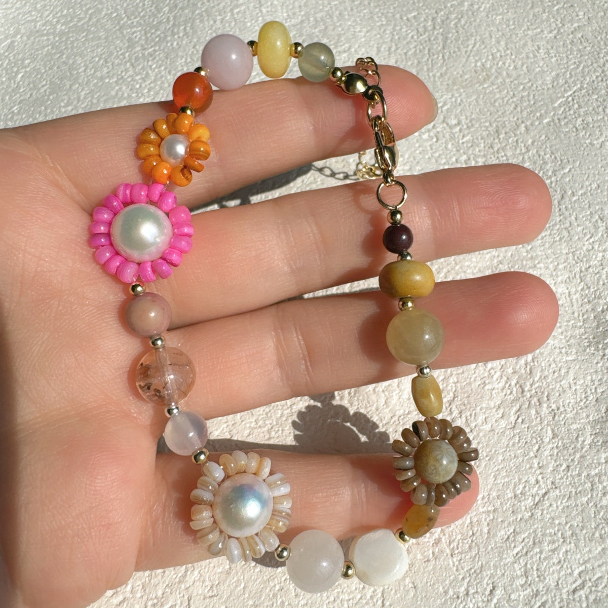 Dainty Flower Bracelet Gemstone Jewelry