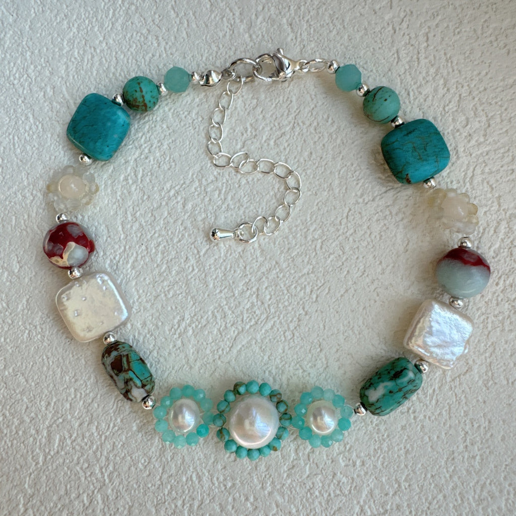 Dainty Flower Bracelet Gemstone Jewelry