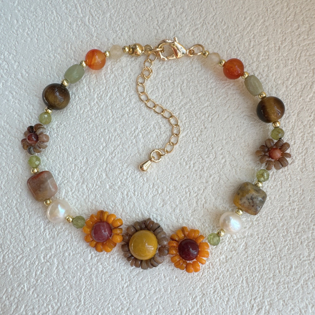 Dainty Flower Bracelet Gemstone Jewelry