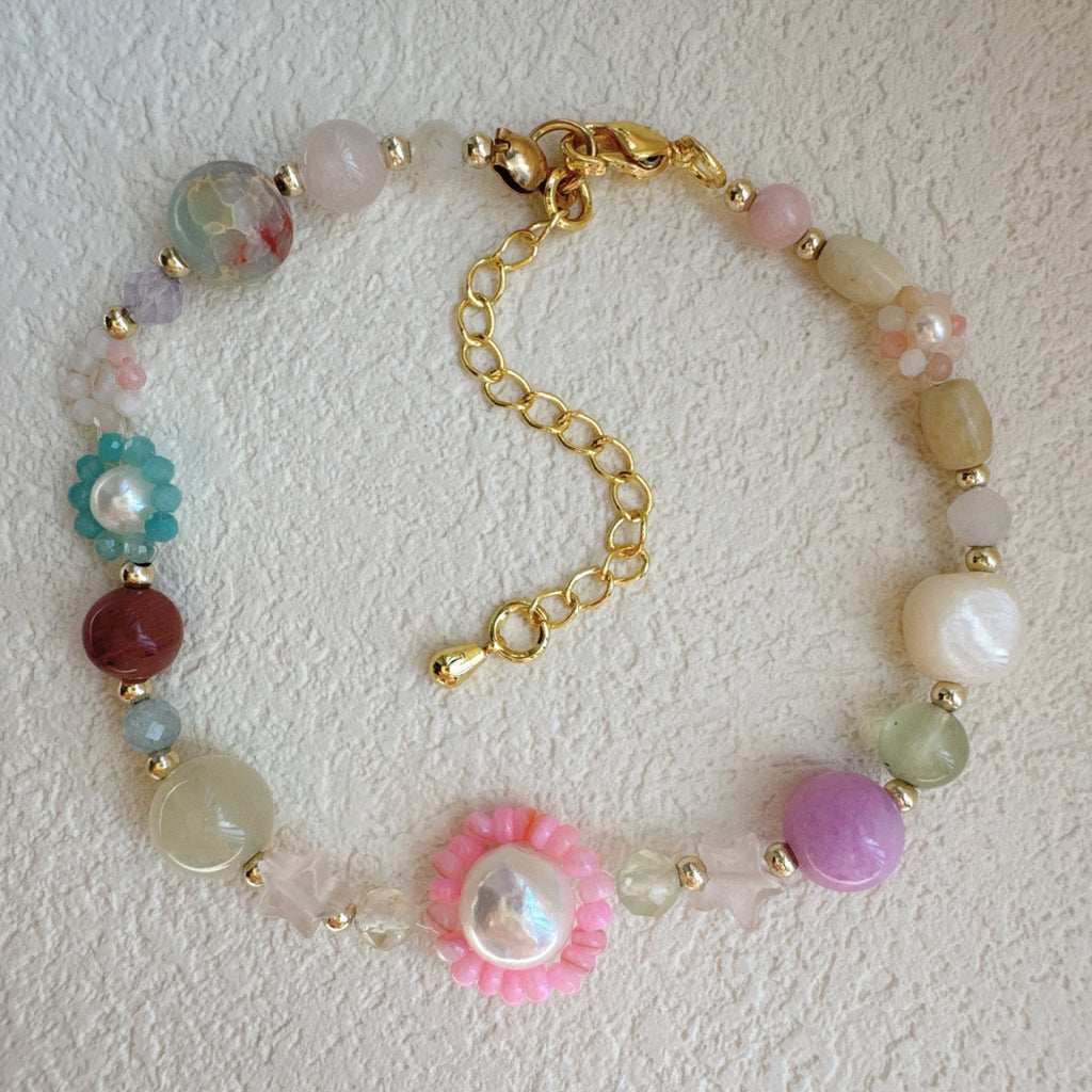 Dainty Flower Bracelet Gemstone Jewelry