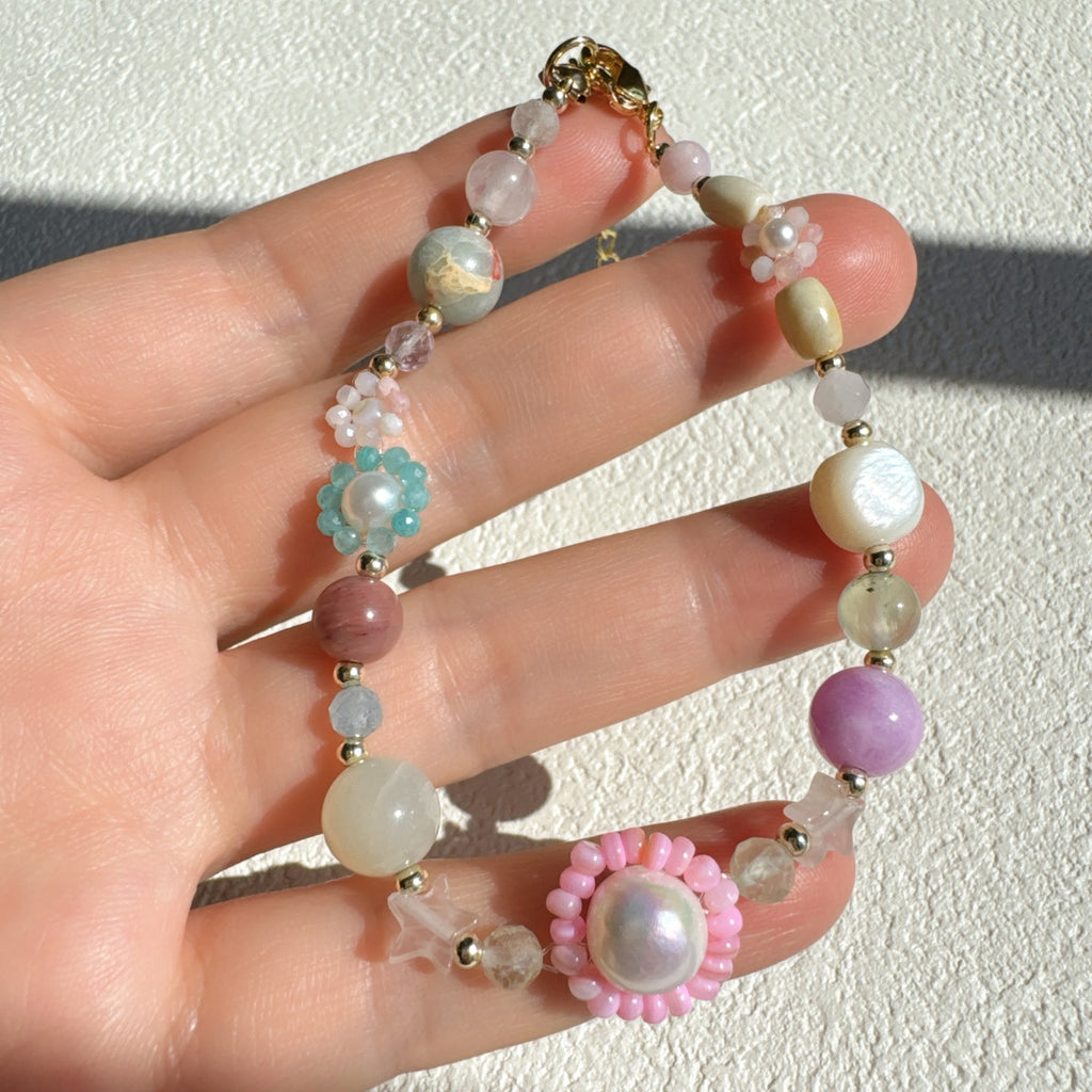 Dainty Flower Bracelet Gemstone Jewelry