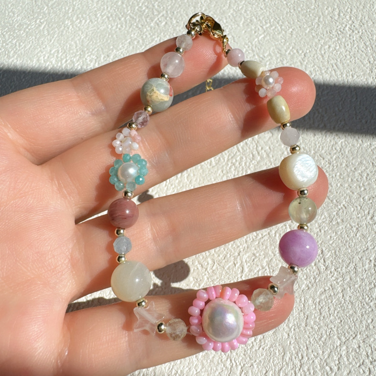 Dainty Flower Bracelet Gemstone Jewelry