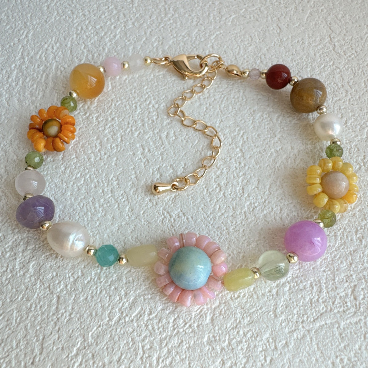 Dainty Flower Bracelet Gemstone Jewelry