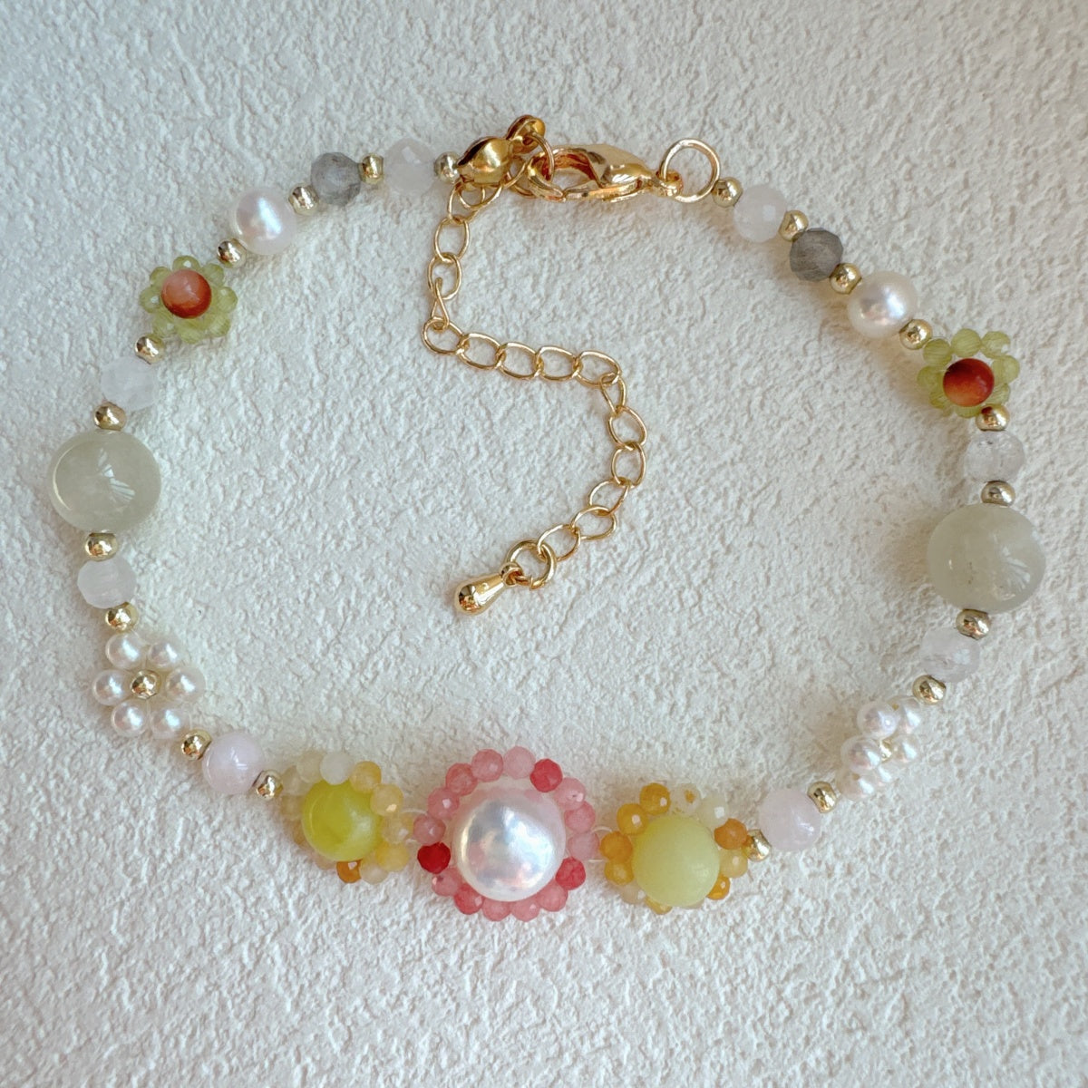 Dainty Flower Bracelet Gemstone Jewelry