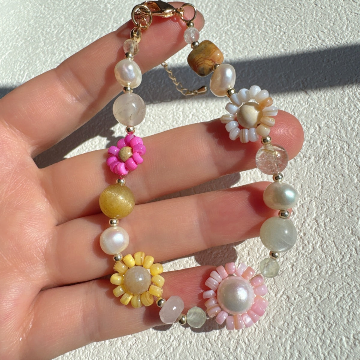 Dainty Flower Bracelet Gemstone Jewelry