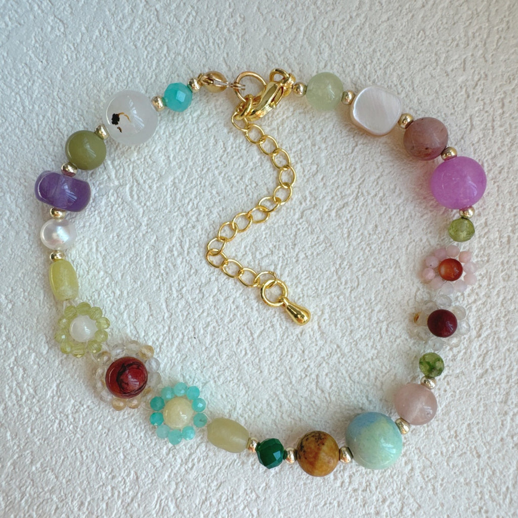 Dainty Flower Bracelet Gemstone Jewelry