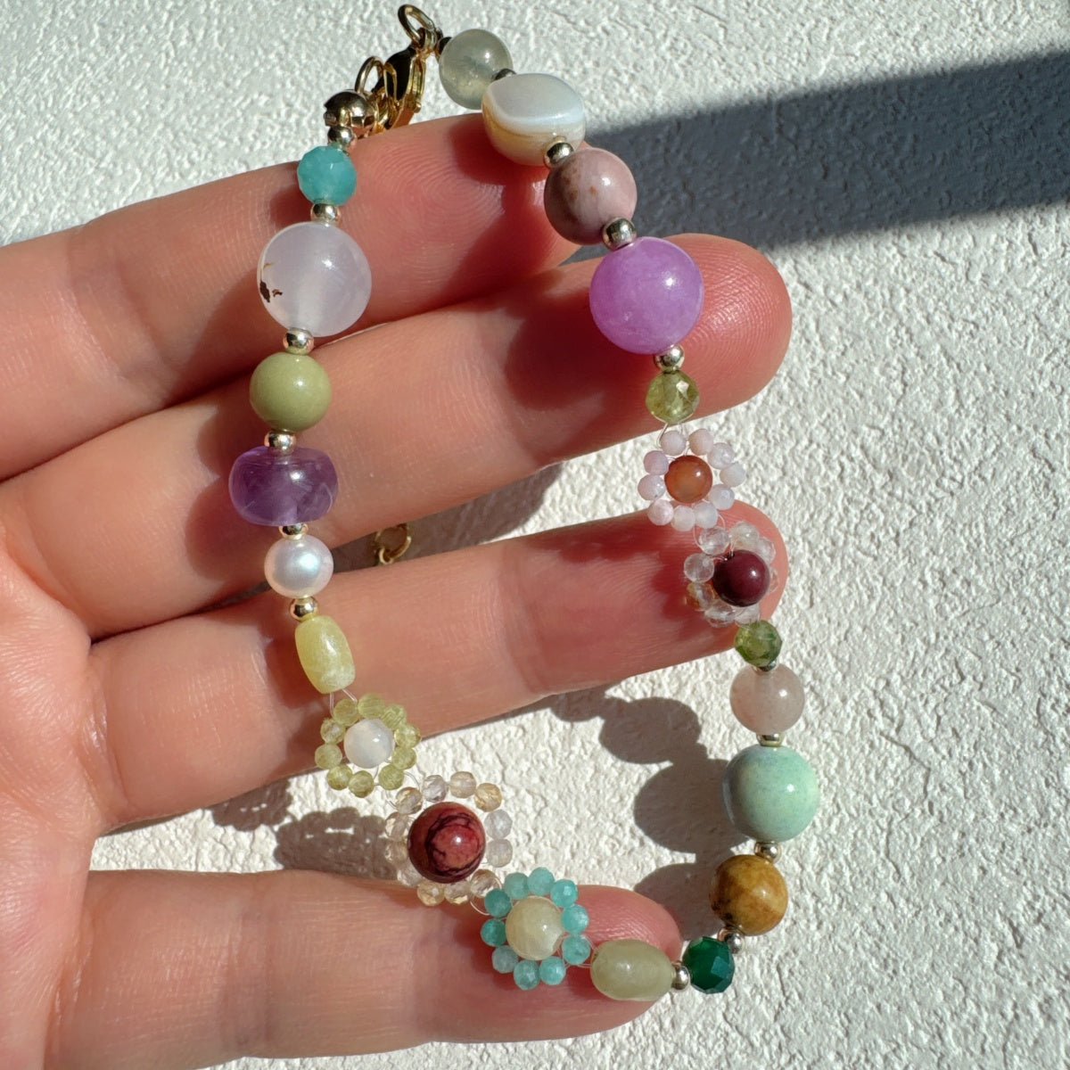 Dainty Flower Bracelet Gemstone Jewelry