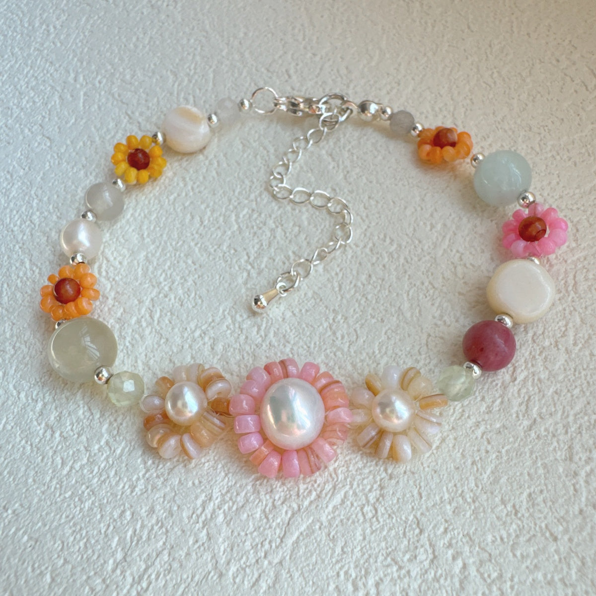 Dainty Flower Bracelet Gemstone Jewelry