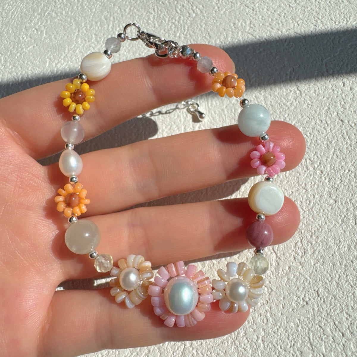 Dainty Flower Bracelet Gemstone Jewelry
