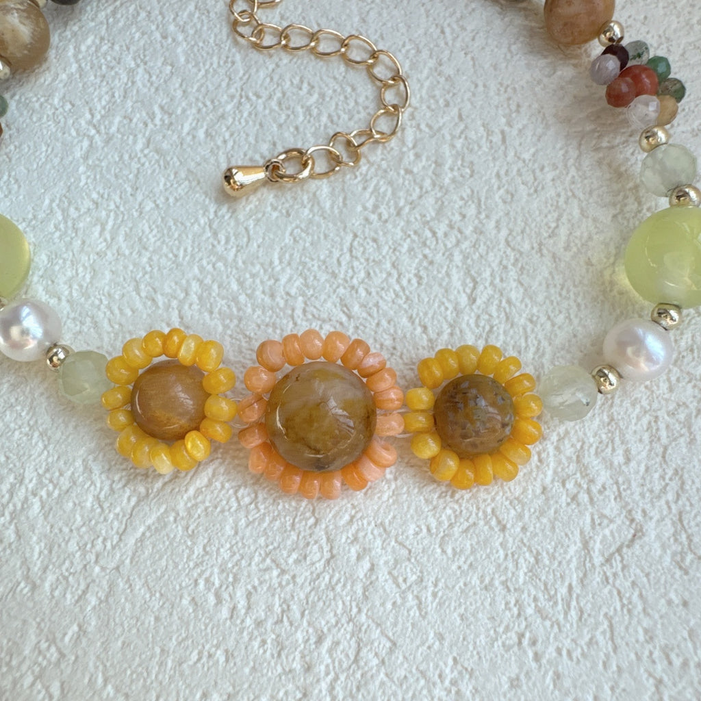 Dainty Flower Bracelet Gemstone Jewelry