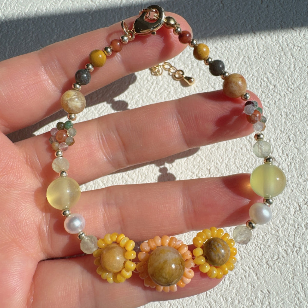Dainty Flower Bracelet Gemstone Jewelry