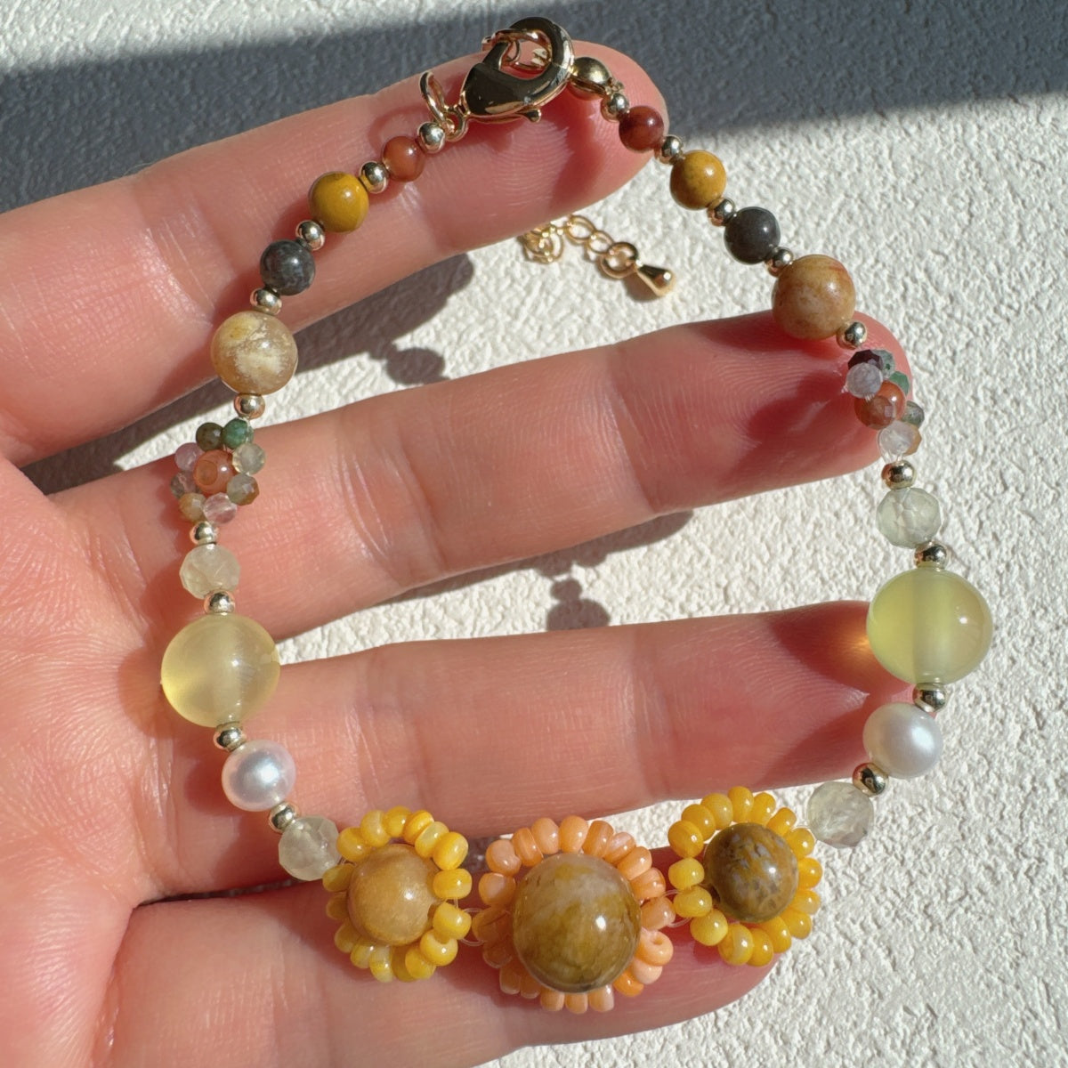 Dainty Flower Bracelet Gemstone Jewelry