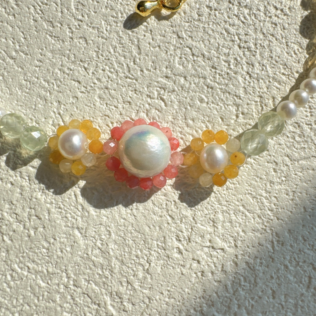 Crystal Bead Flower Bracelet Gemstone Jewelry