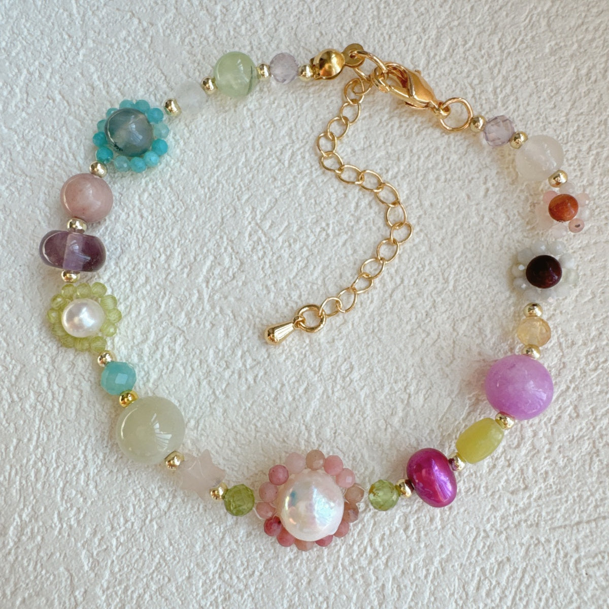 Dainty Flower Bracelet Gemstone Jewelry