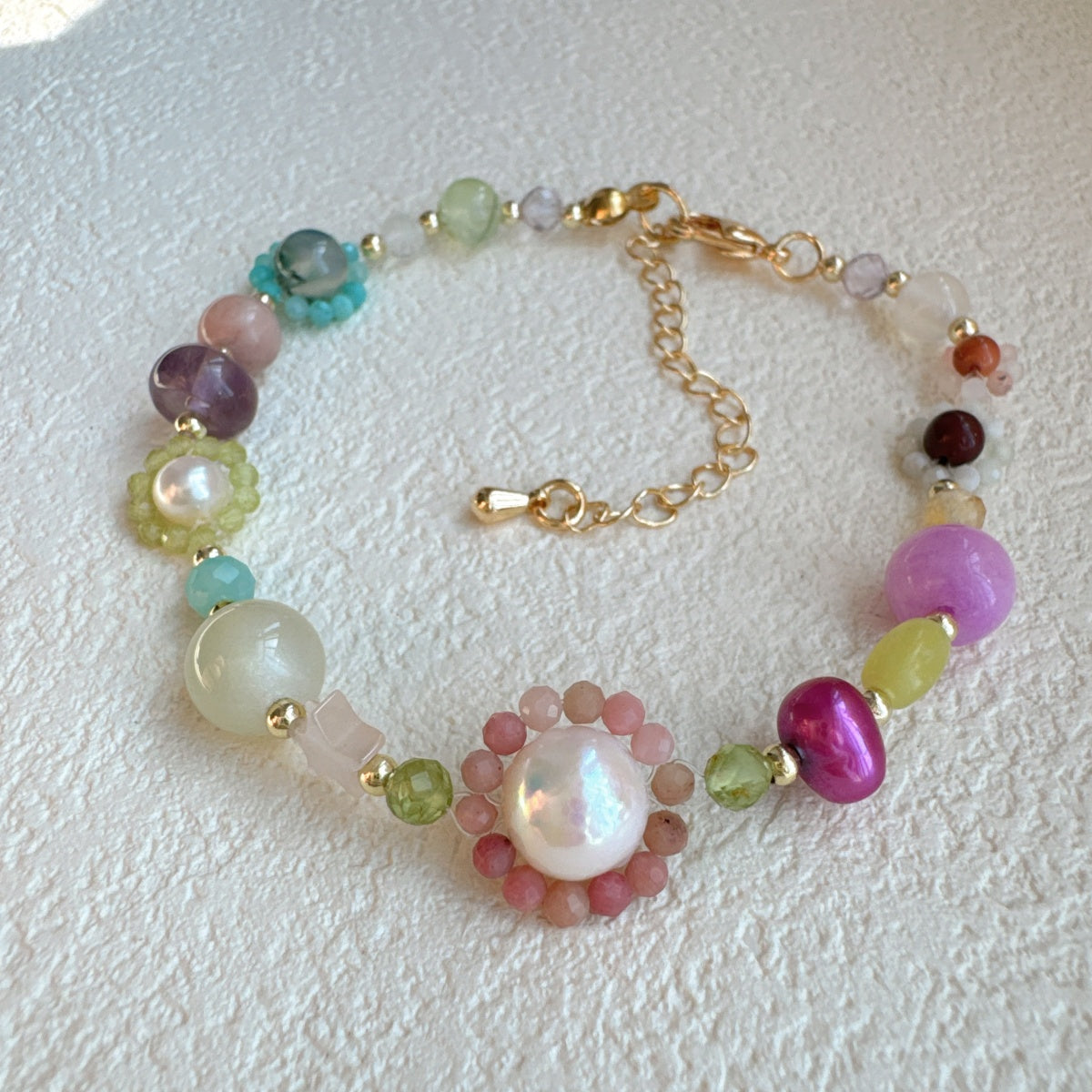 Dainty Flower Bracelet Gemstone Jewelry