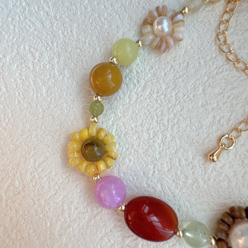 Dainty Flower Bracelet Gemstone Jewelry