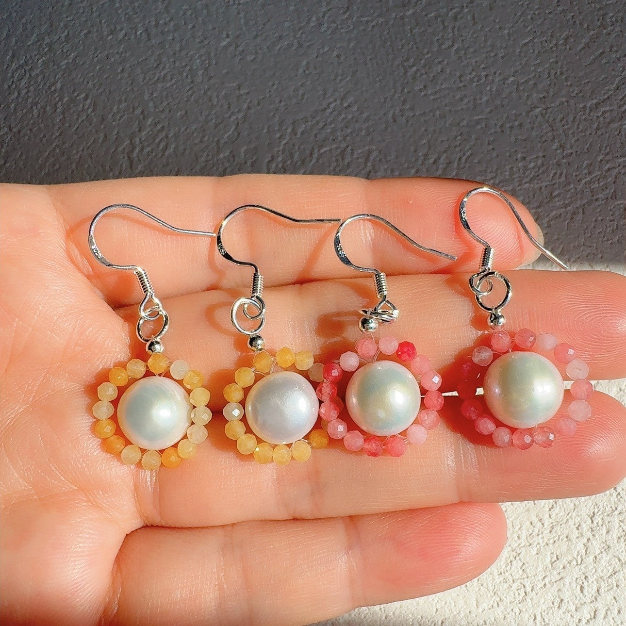 Flower Earrings Gemstone Jewelry