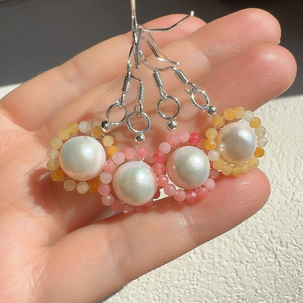 Flower Earrings Gemstone Jewelry
