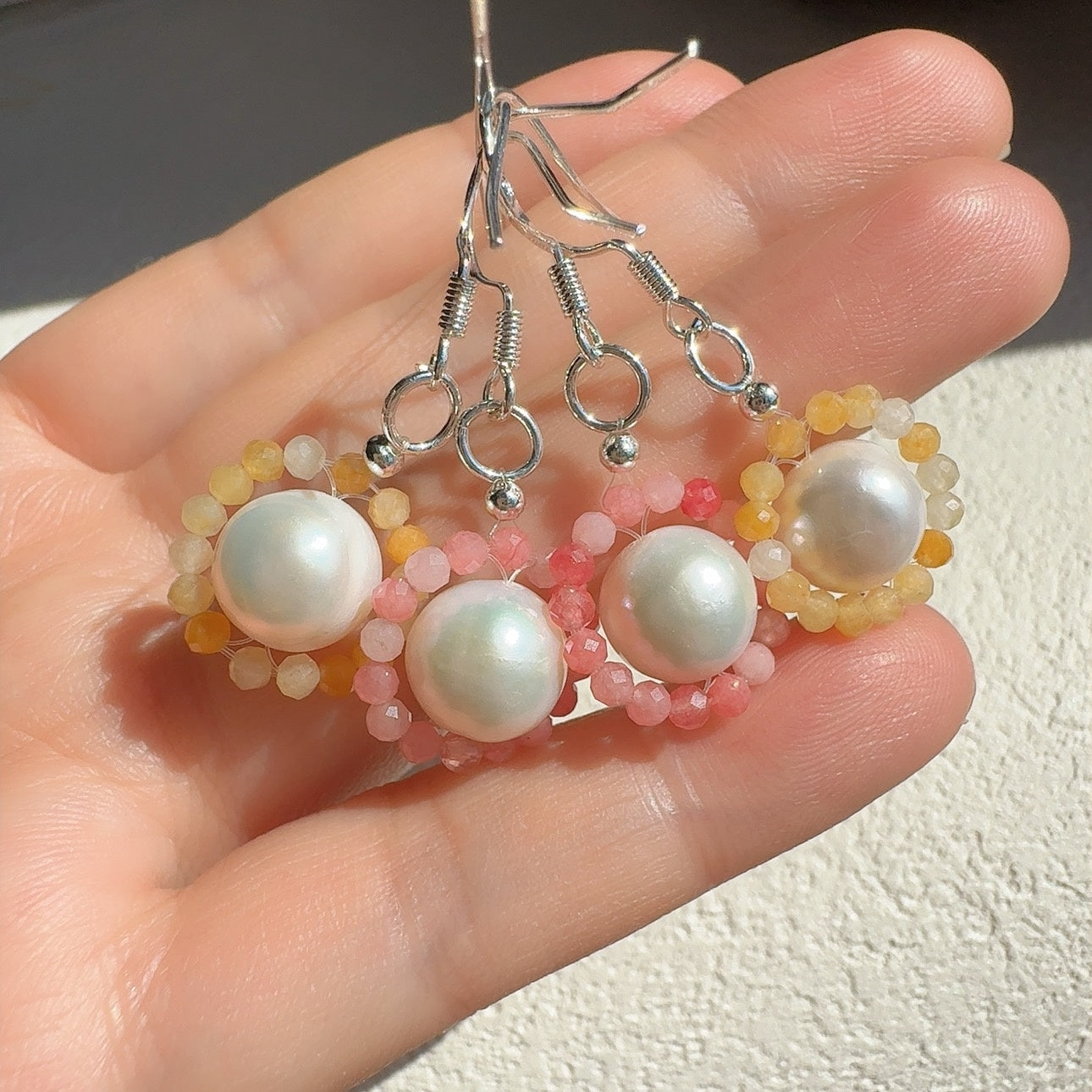 Flower Earrings Gemstone Jewelry