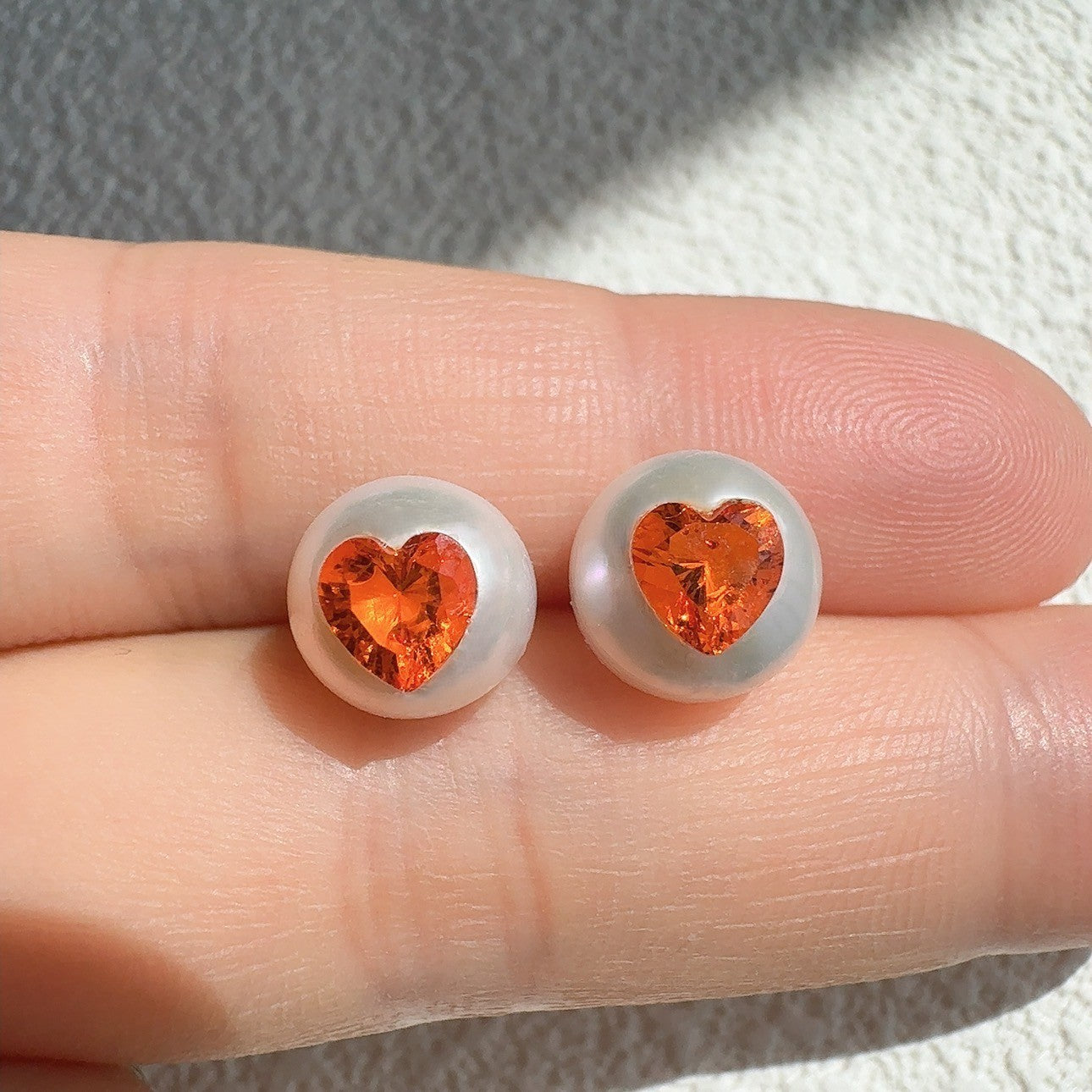 Heart Pearl Earrings