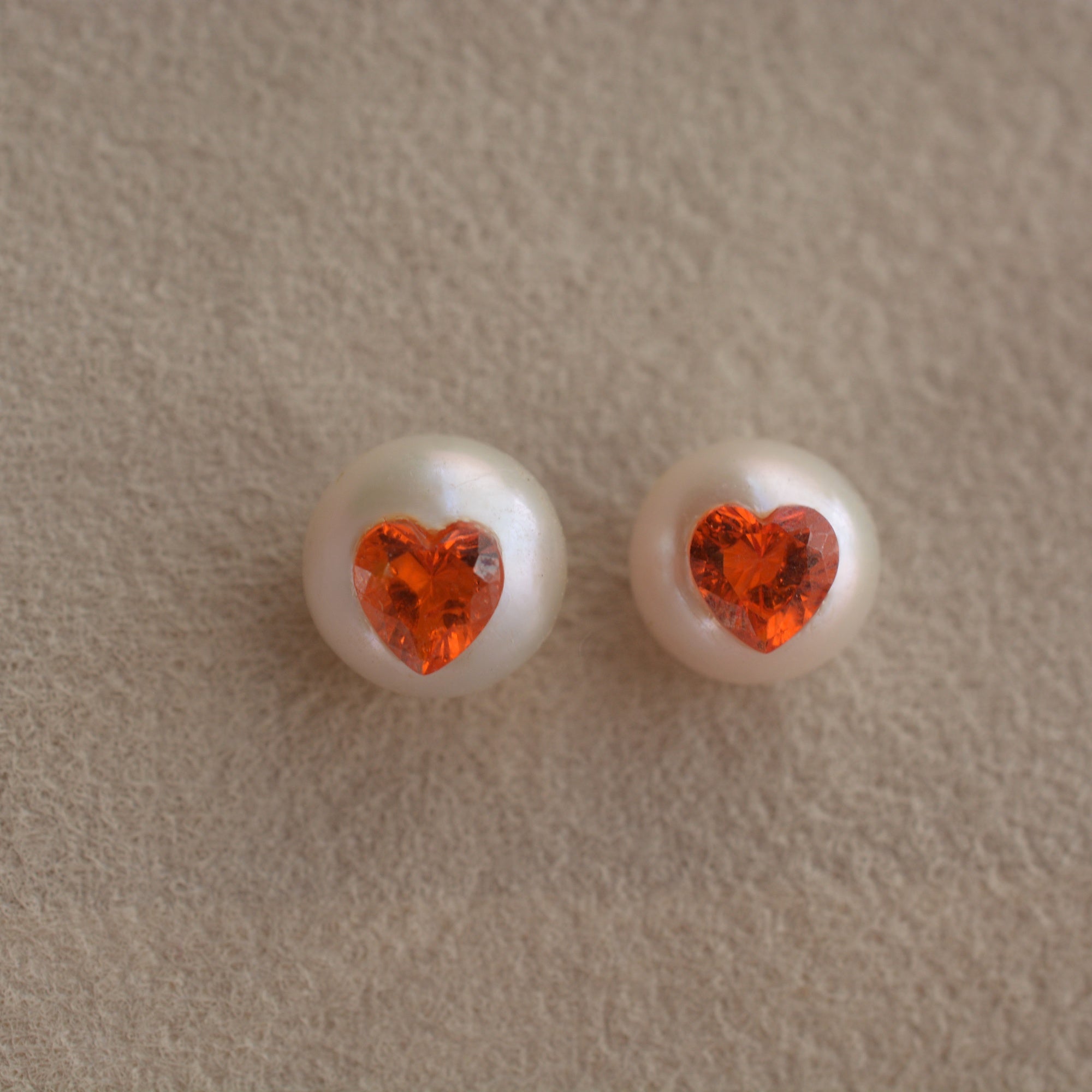 Heart Pearl Earrings
