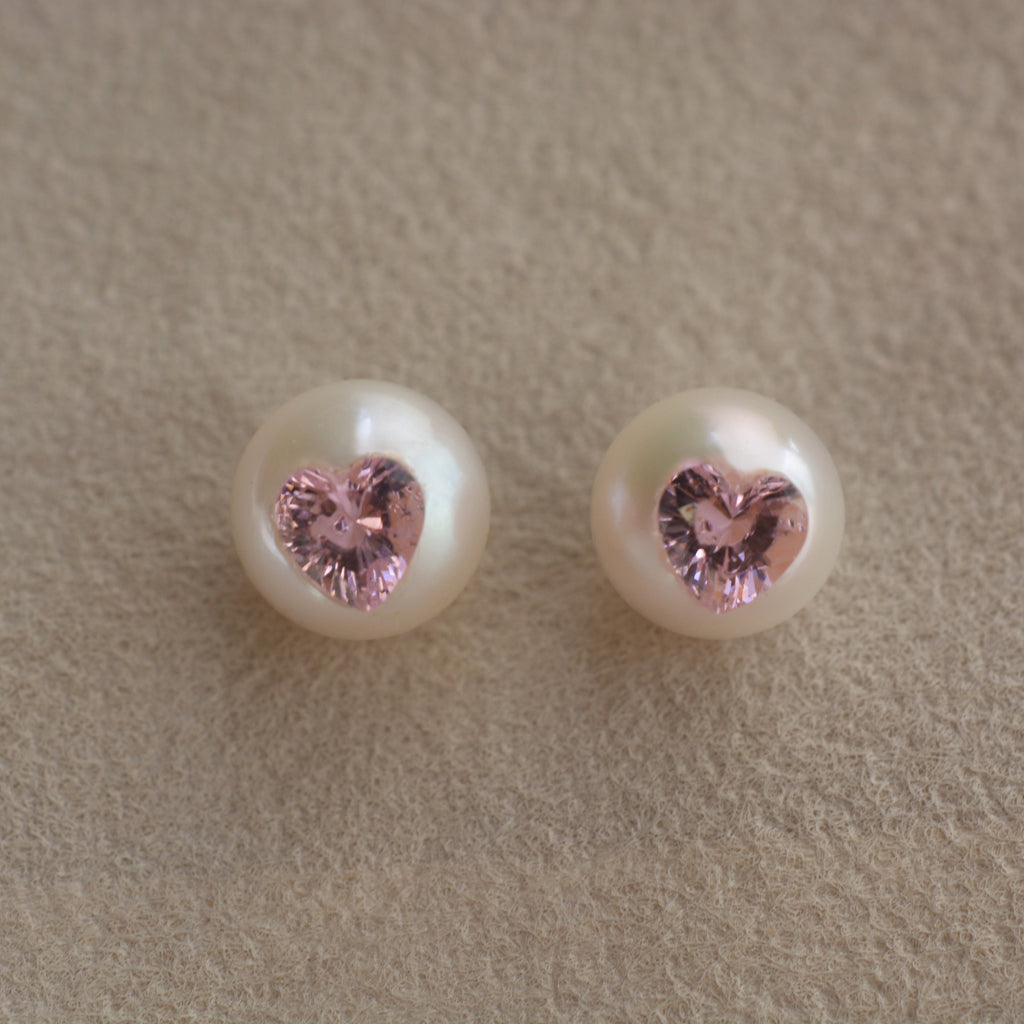 Heart Pearl Earrings