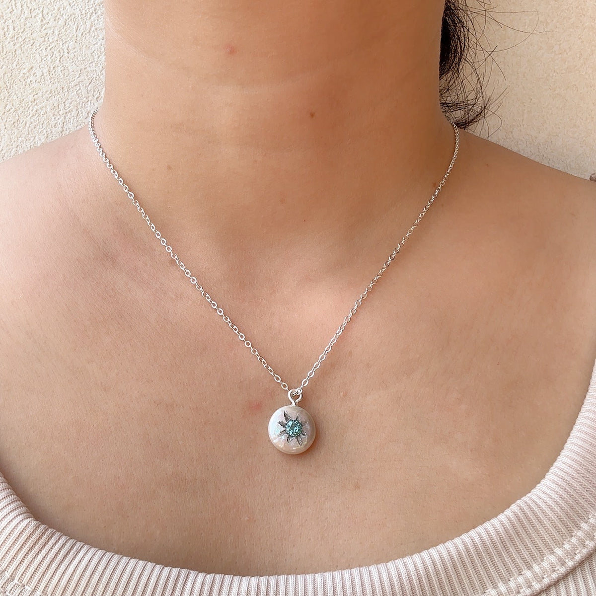 Pearl Necklace with Zircon