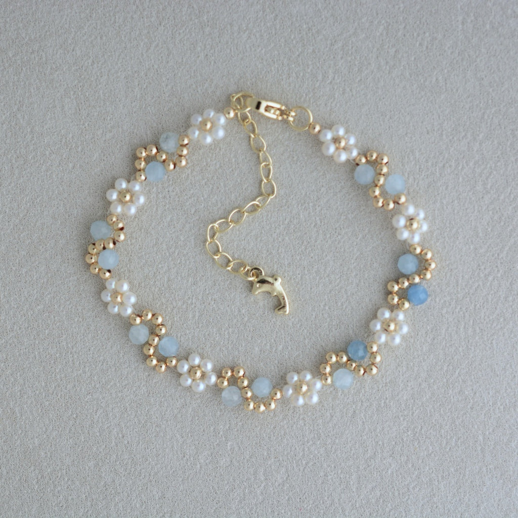 Natural Crystal Pearl Bracelets Handmade Gemstone Jewelry