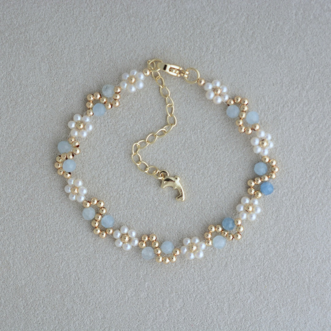 Natural Crystal Pearl Bracelets Handmade Gemstone Jewelry